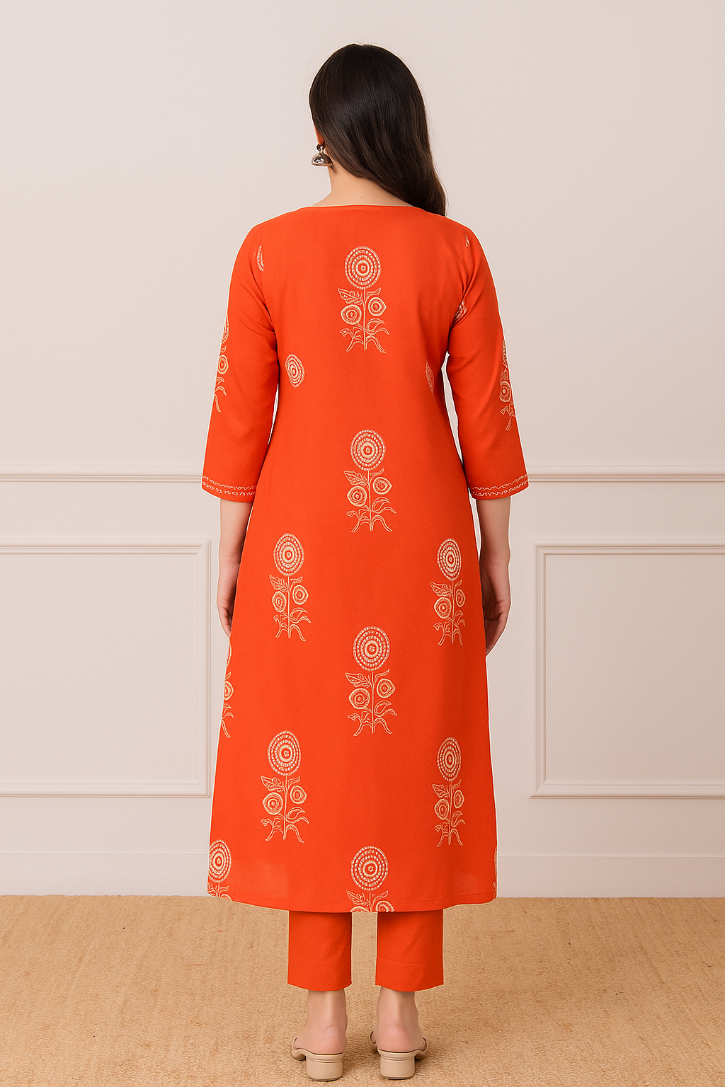 Women Floral Printed Regular Kurta with Trousers & With Dupatta