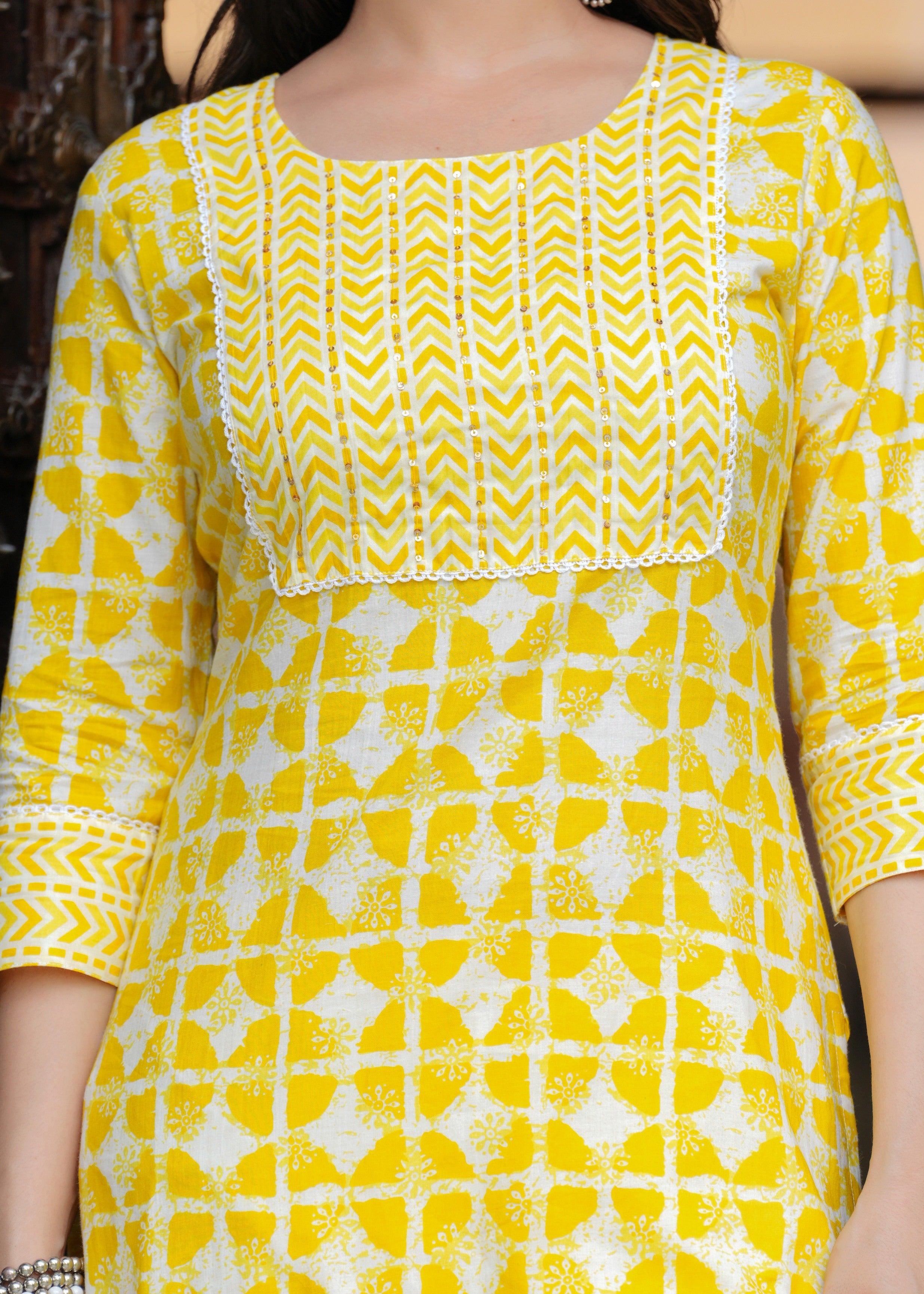 Rayon Light Yellow A-Line Floral Printed Midi Dress