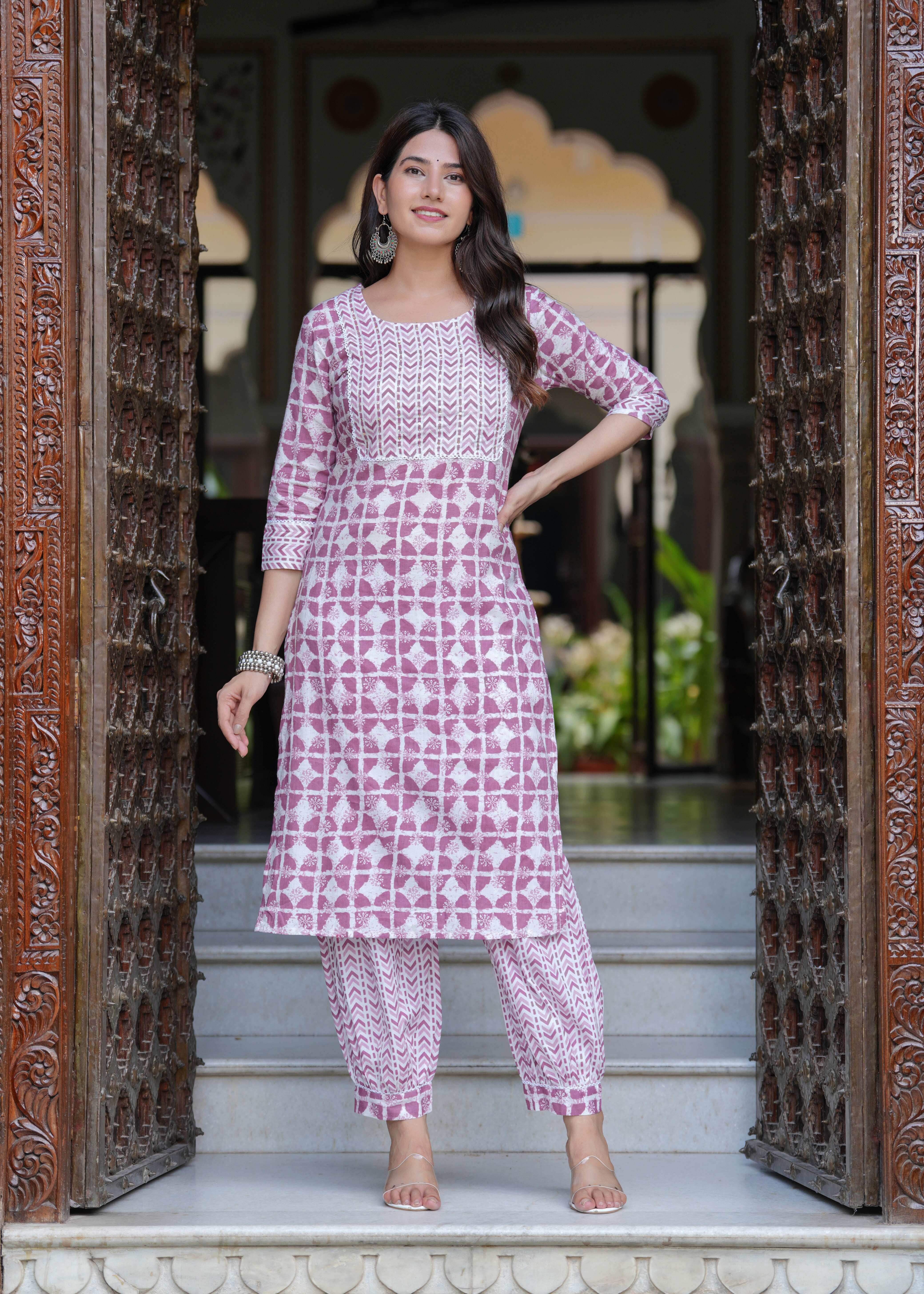 Rayon Light Pink A-Line Floral Printed Midi Dress