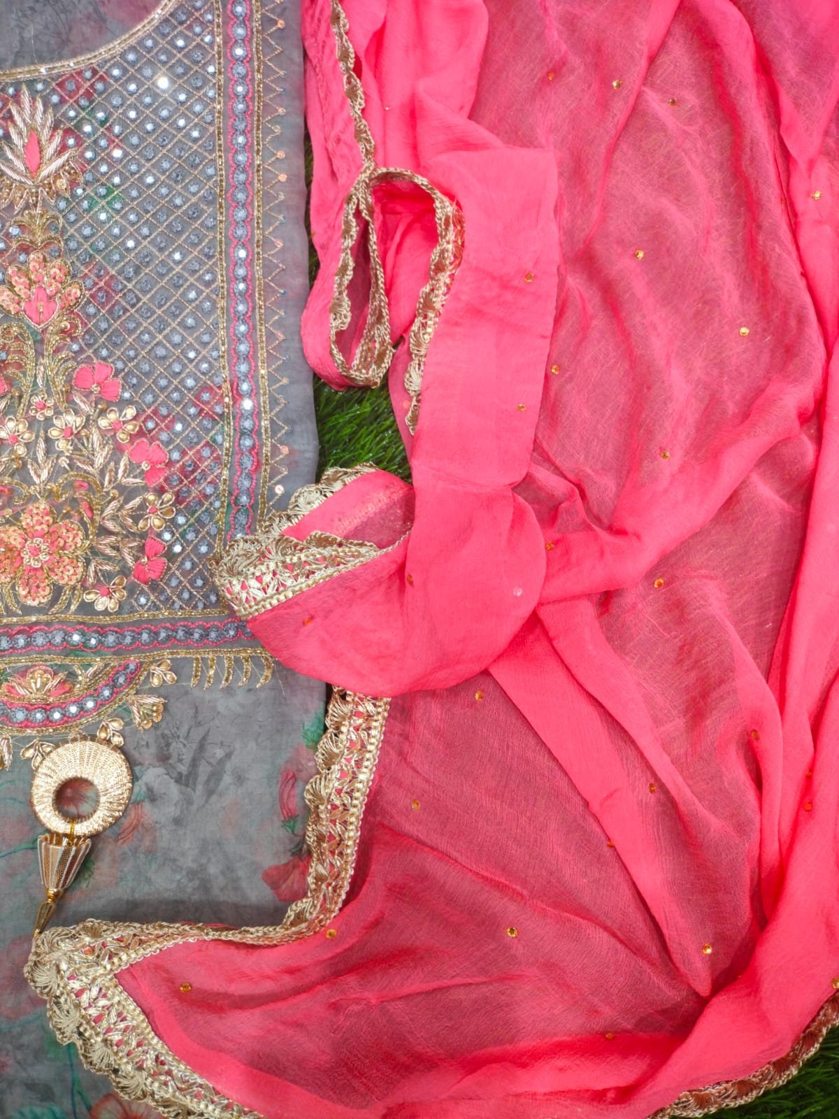 Elegant Party Wear Printed Suit