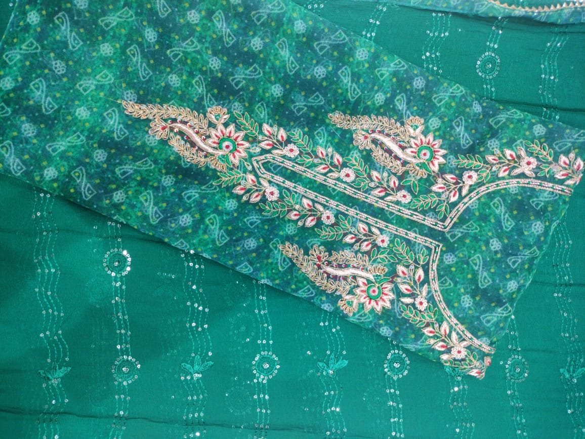 Greenric organza suit set